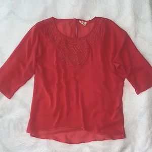 Urban Outfitters Pins And Needles Coral Blouse